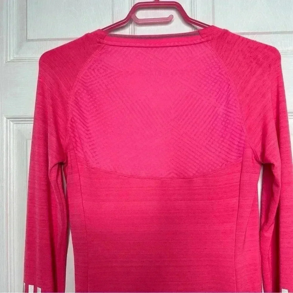 Adidas Supernova Shirt V-Neck Long Sleeved Pink &  Black Size Small - Picture 15 of 16